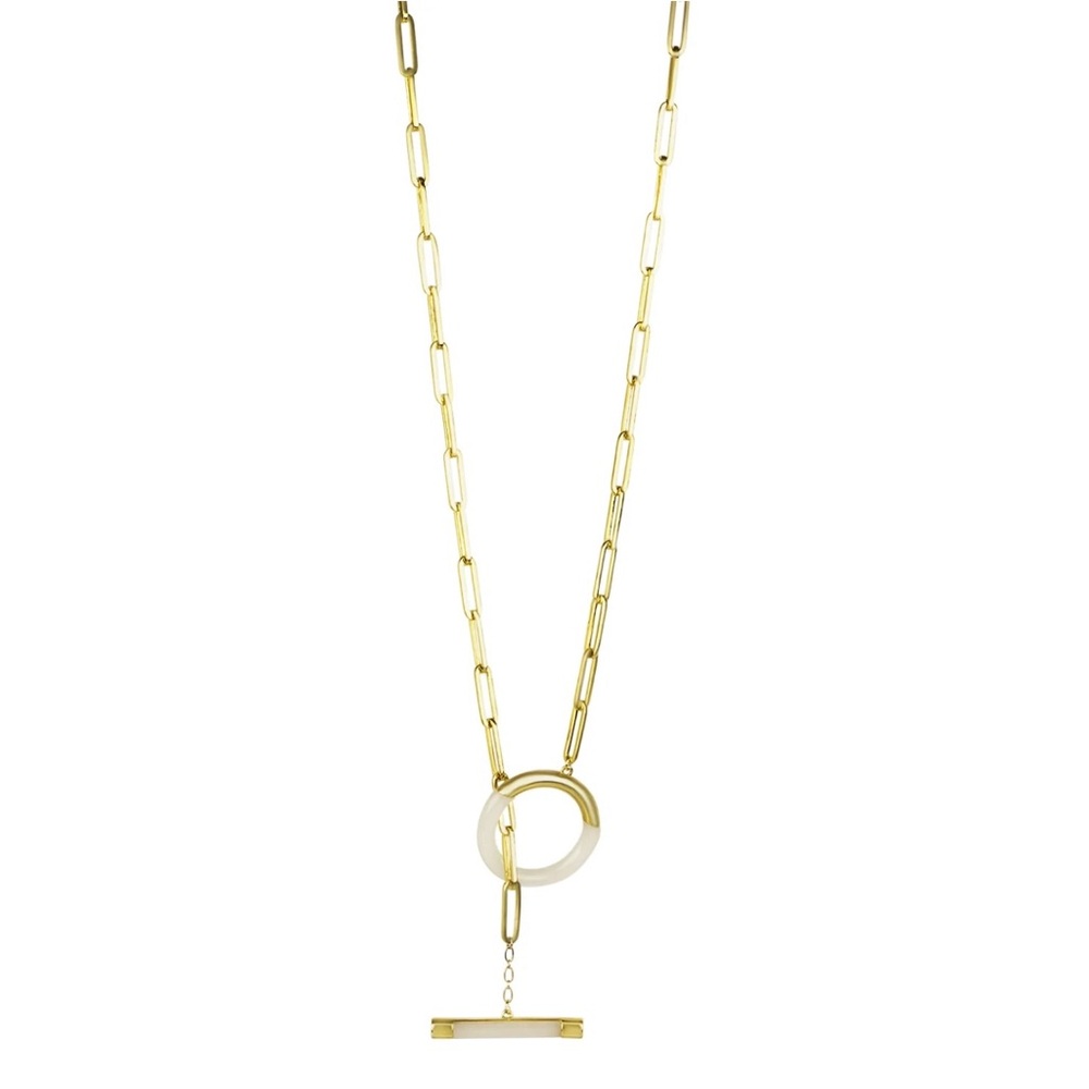 NWT NOIR FLICKER OVERSIZED TOGGLE NECKLACE